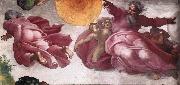 Michelangelo Buonarroti Creation of the Sun, Moon, and Plants oil on canvas